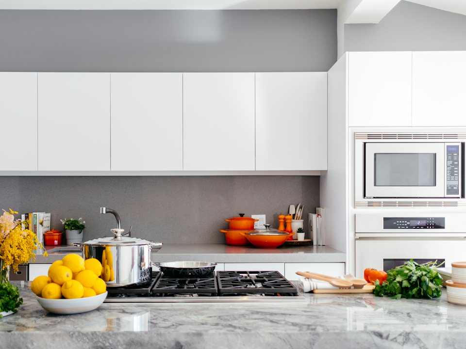 Modern fitted kitchen after replacement