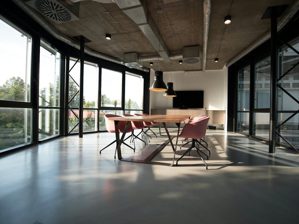 Refreshed open-plan office interior