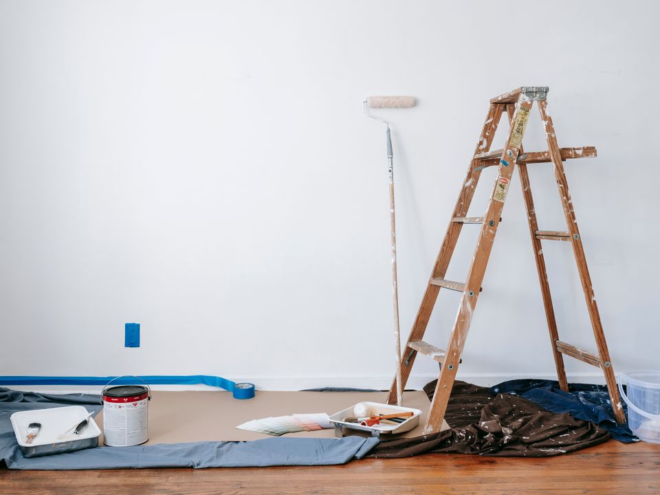 Empty flat prepared for redecoration between tenancies